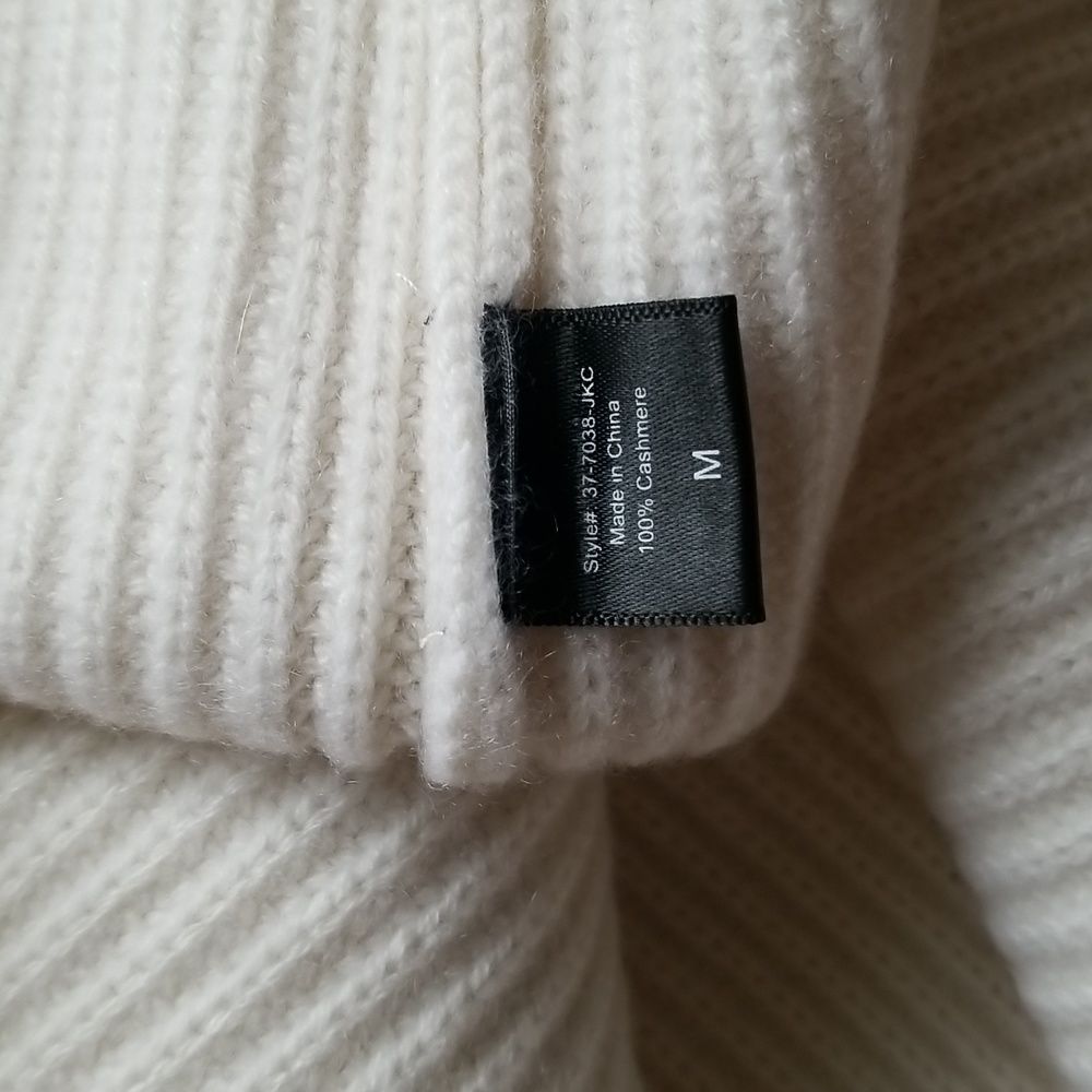 HP🎉 Jenni Kayne Cashmere Turtleneck Sweater Ivory White Oversized NWOT! - Picture 4 of 11